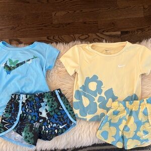 TWO Nike Kids' Blue and Yellow Graphic Outfit Set